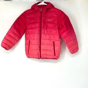 Eddie bauer girls reversible coat XS duck down fill